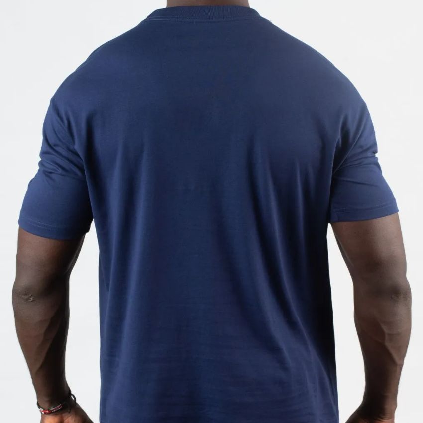 Men’s 210g pure cotton short-sleeved T-shirt Navy Blue