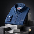 Men’s Premium Fitted Denim Button-Down Shirt