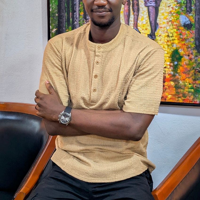 Khaki Retro Cotton and Linen Striped Shirt Casual Loose Shirt