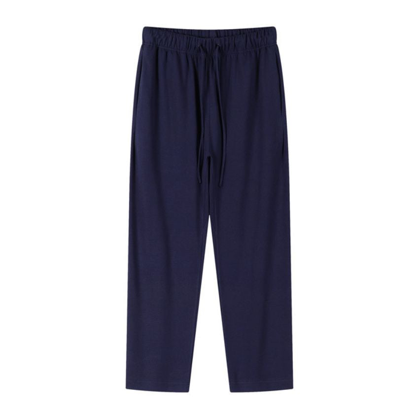 Relaxed Baggy Straight-Leg Jogger Sweatpants - Navy Blue - Noriastylez