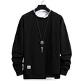 Trendy Men’s Casual Long-Sleeve Sweatshirt — Loose Fit, Comfortable Pullover for Breezy Weather