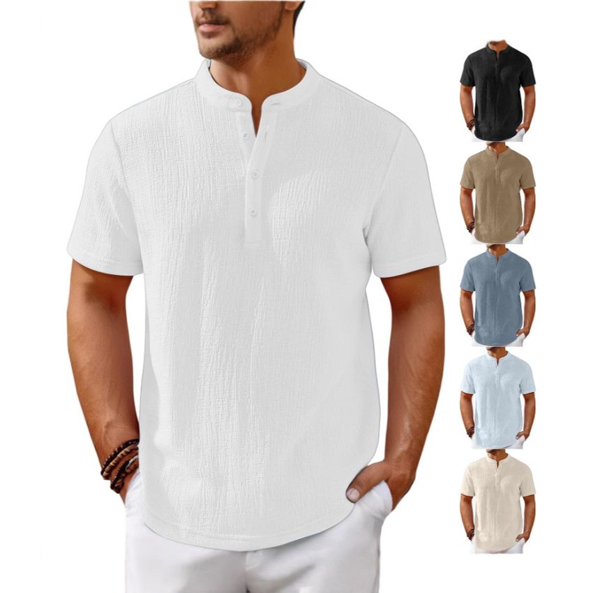 White Retro Cotton and Linen Striped Shirt Casual Loose Shirt - Noriastylez