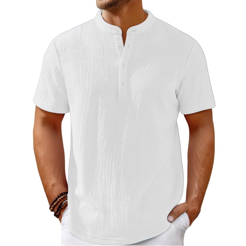 White Retro Cotton and Linen Striped Shirt Casual Loose Shirt - Noriastylez