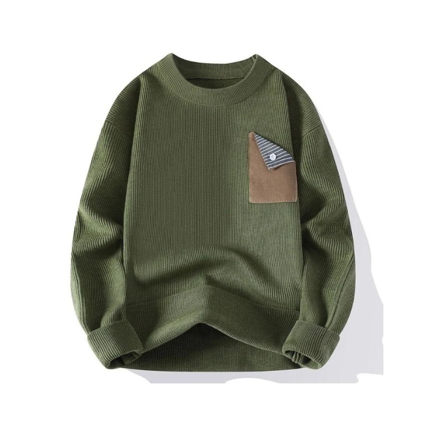 Emerald Green Crew Neck Sweater – Bold & Cozy