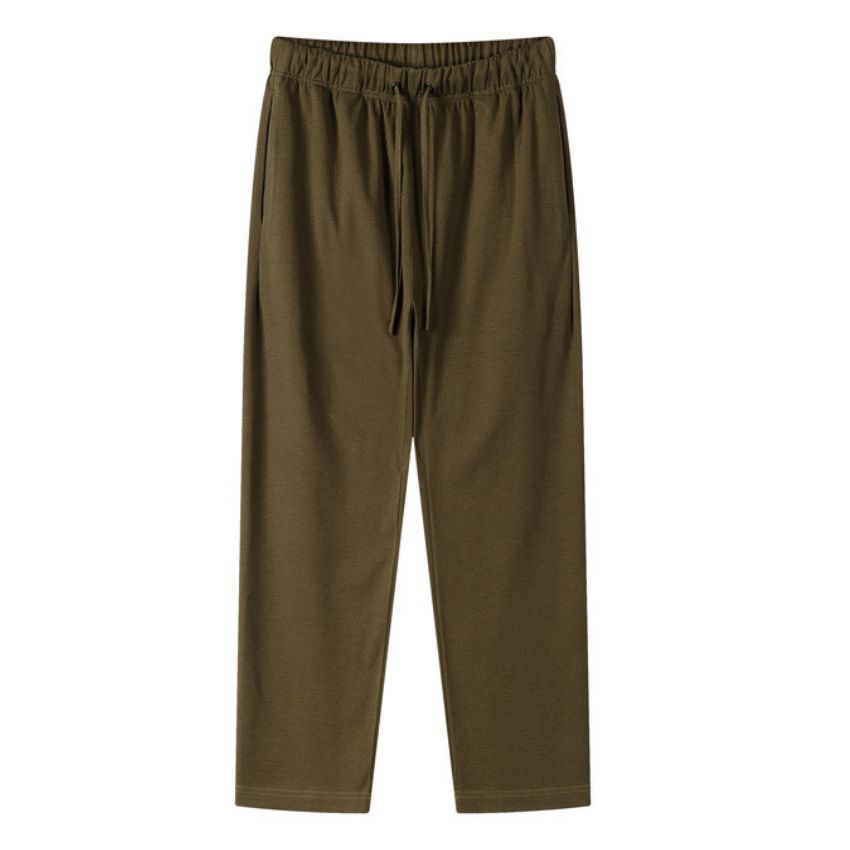 Relaxed Baggy Straight-Leg Jogger Sweatpants - Army Green - Noriastylez
