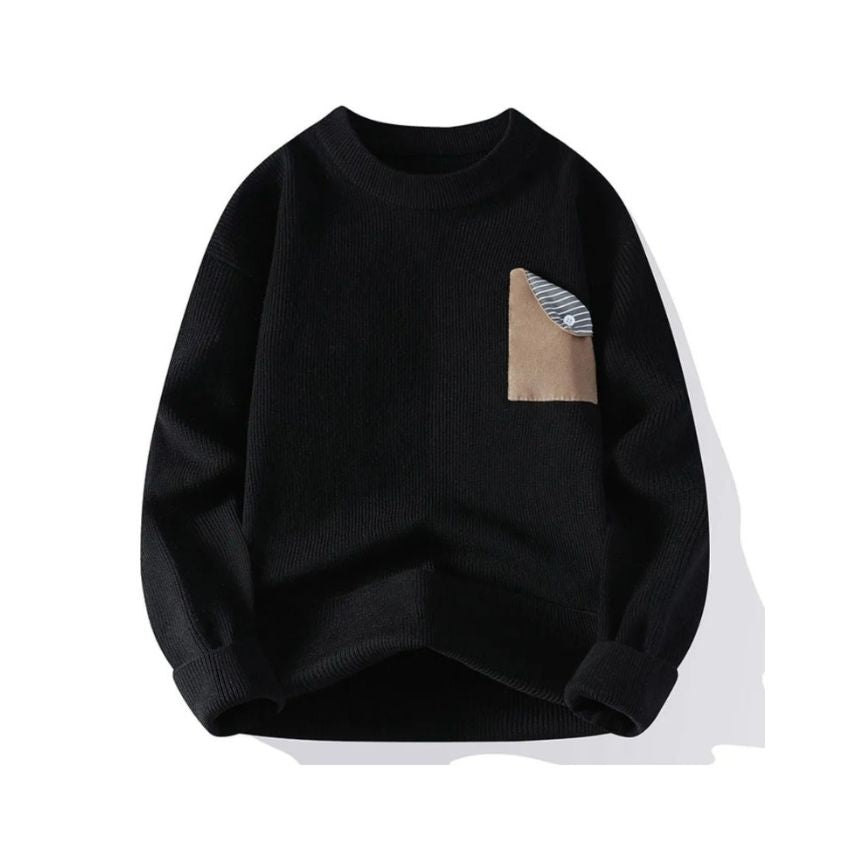 Black Crewneck Sweater – Smart Casual Classic