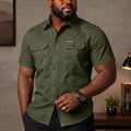 Men's Premium Green Short-Sleeve Outdoor Shirt