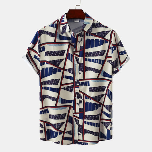Multi Colored Hawaiian Print Short-Sleeved Shirt - Noriastylez