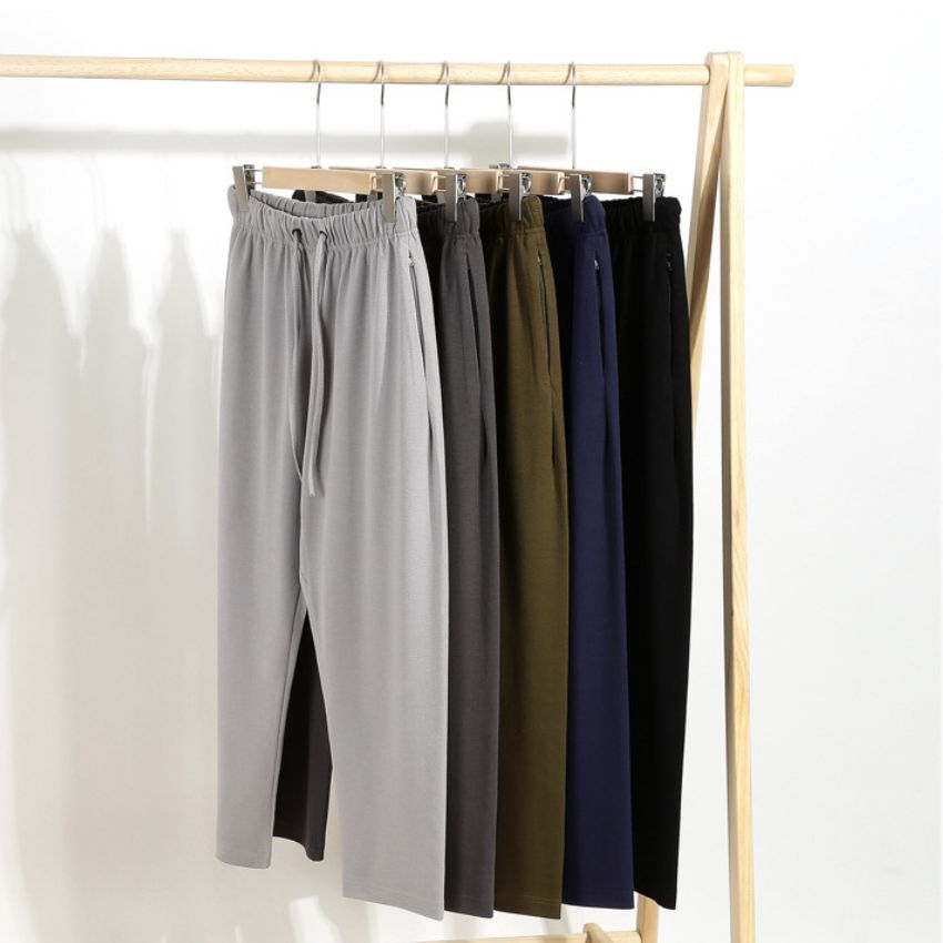Relaxed Baggy Straight-Leg Jogger Sweatpants - Light Gray - Noriastylez