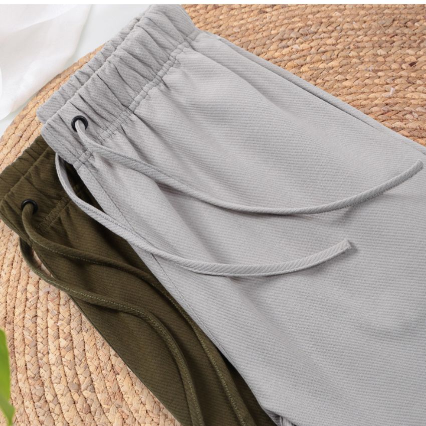 Relaxed Baggy Straight-Leg Jogger Sweatpants - Army Green - Noriastylez