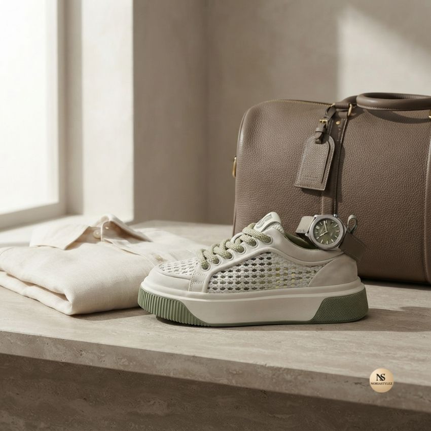 Luna Weave Platform Sneakers for Men
