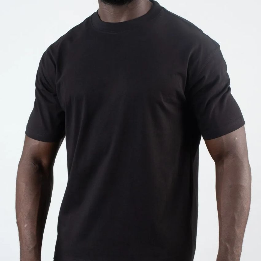Men’s 210g pure cotton short-sleeved T-shirt Navy Blue