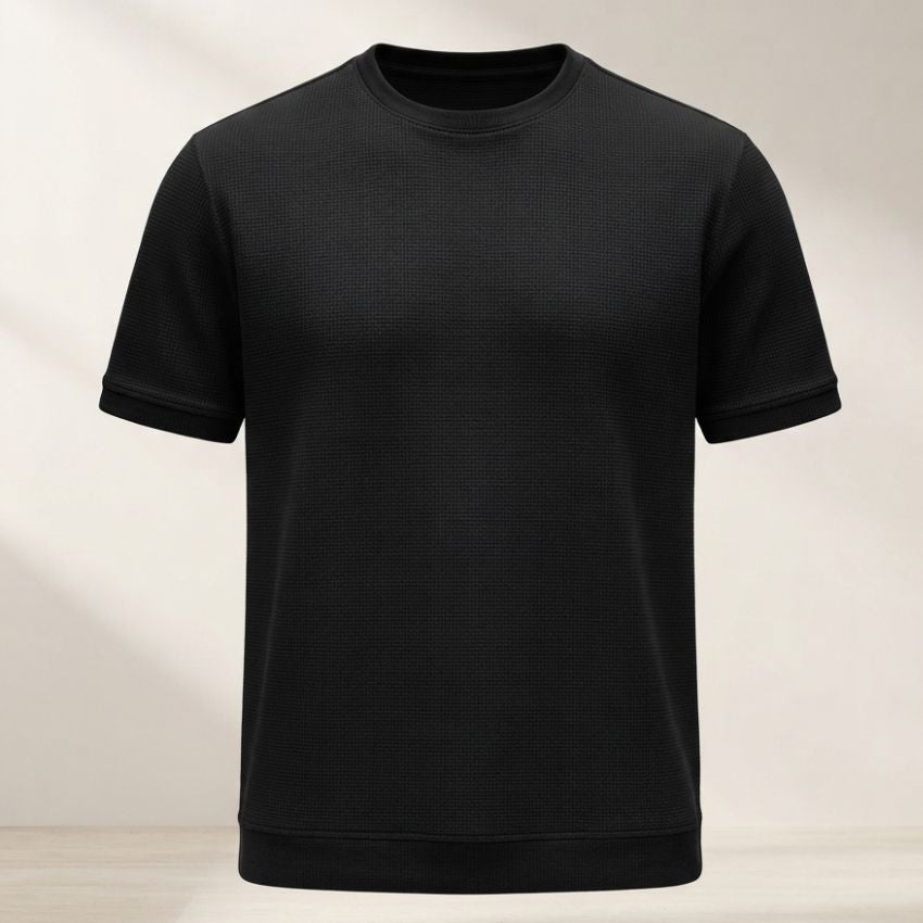 Premium 300 GSM heavyweight Waffle Royal Blue Knit T-Shirt