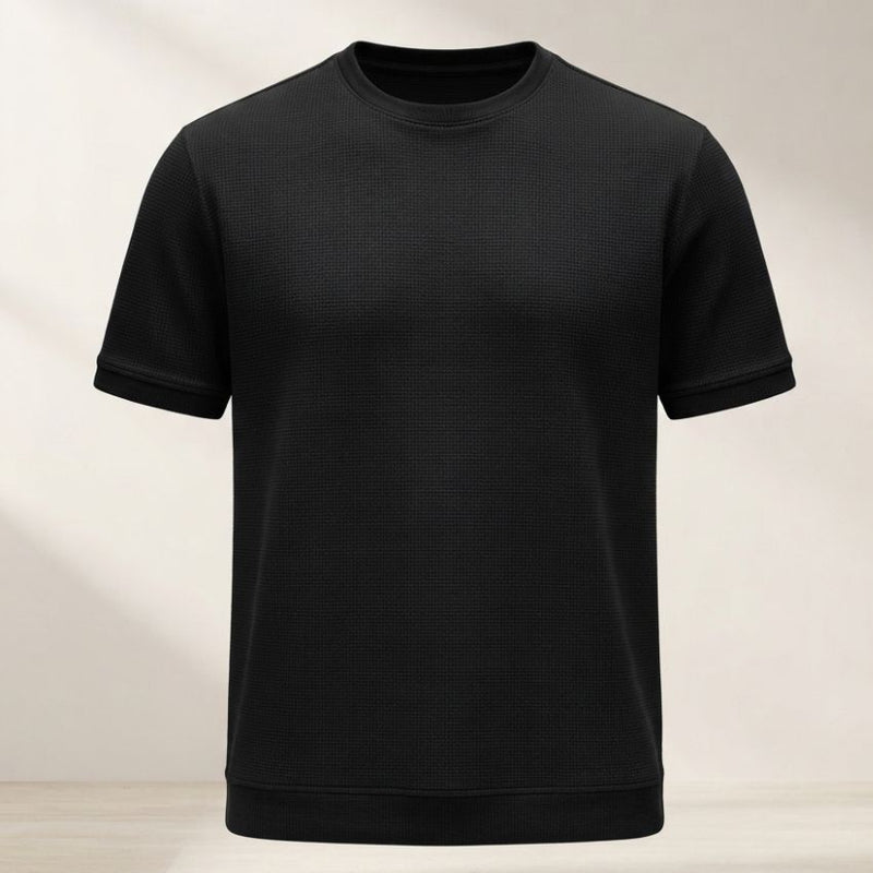 Premium 300 GSM heavyweight Waffle Royal Blue Knit T-Shirt