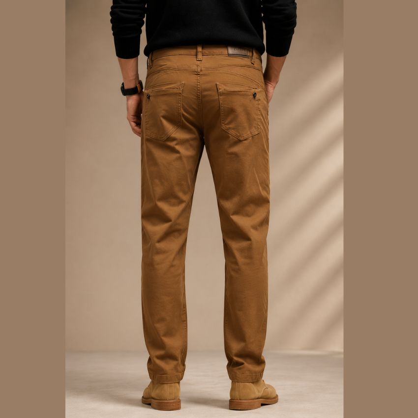 Men’s Premium Versatile Casual Chinos – Tailored Straight Fit, All-Day Comfort