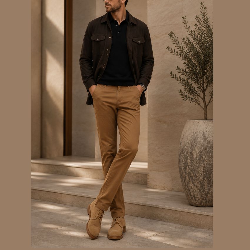 Men’s Premium Versatile Casual Chinos – Tailored Straight Fit, All-Day Comfort