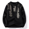 Vintage Knitted Ripped Sweater Black