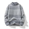 Turtleneck Long Sleeve Knitted Sweater. Gray - Noriastylez