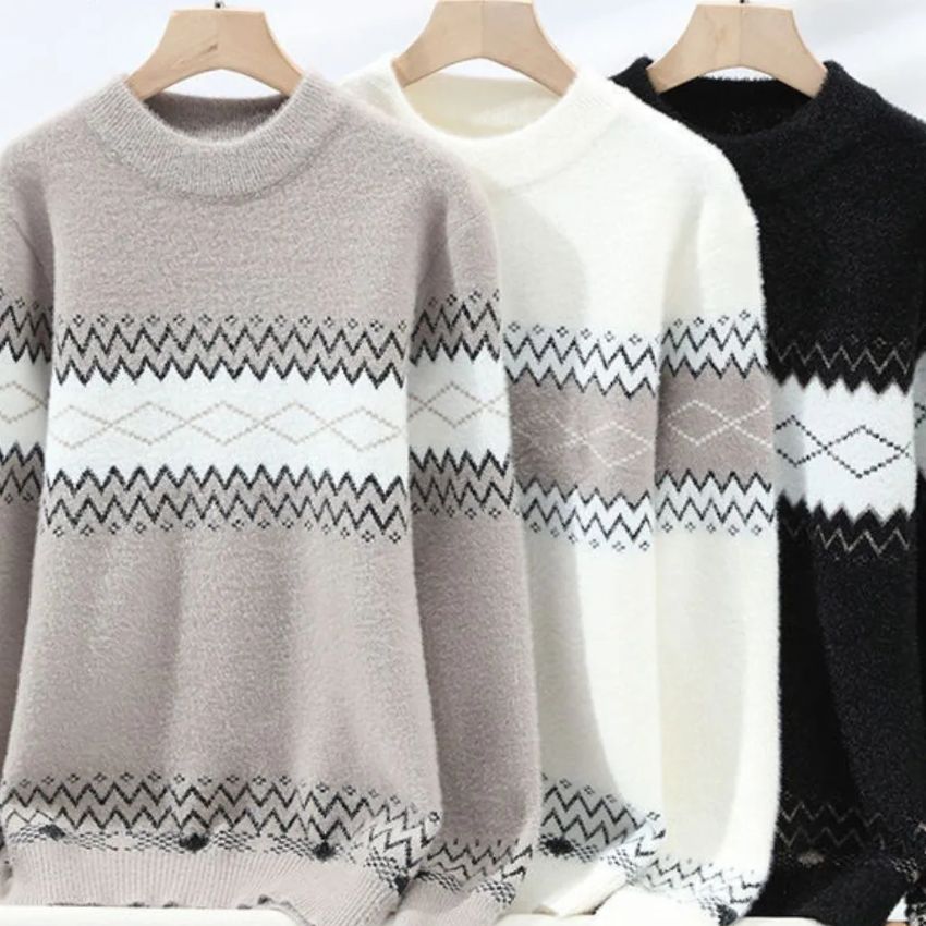 Trend Sweater Casual Comfortable Warm Sweater - Black - Noriastylez