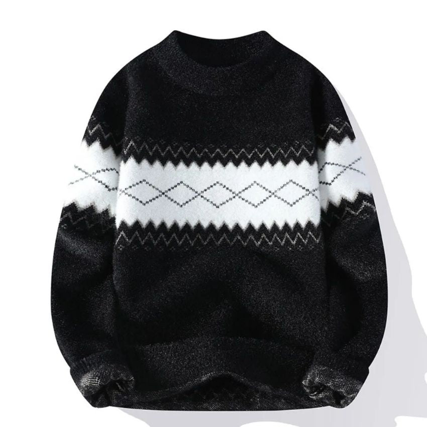 Trend Sweater Casual Comfortable Warm Sweater - Black - Noriastylez