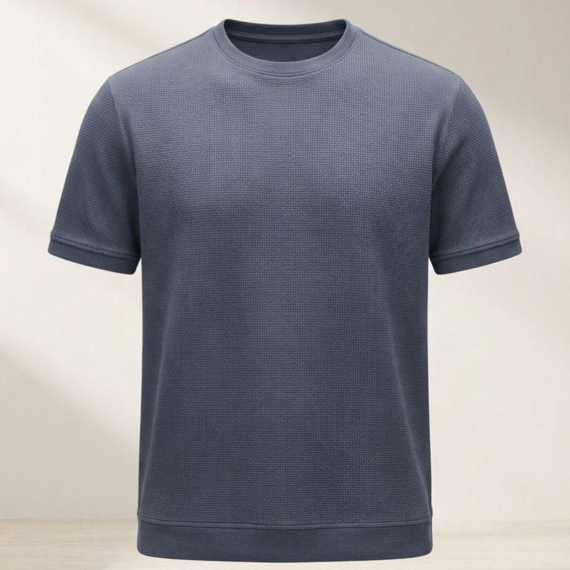 Slate Blue Premium 300 GSM heavyweight Waffle Knit T-Shirt