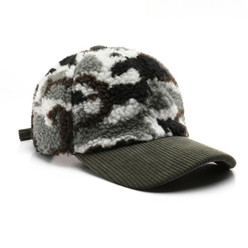 Men’s Retro Camo Revival Sherpa Cozy Cap White