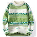 Casual Men’s Long-Sleeved Knitted Sweater Green