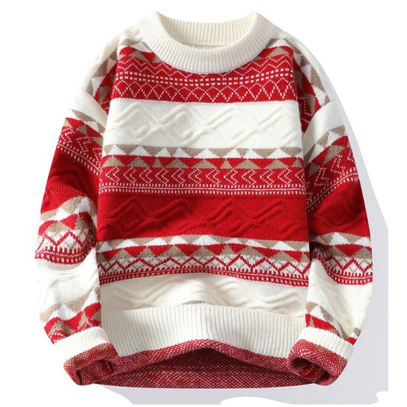 Casual Men’s Long-Sleeved Knitted Sweater Green
