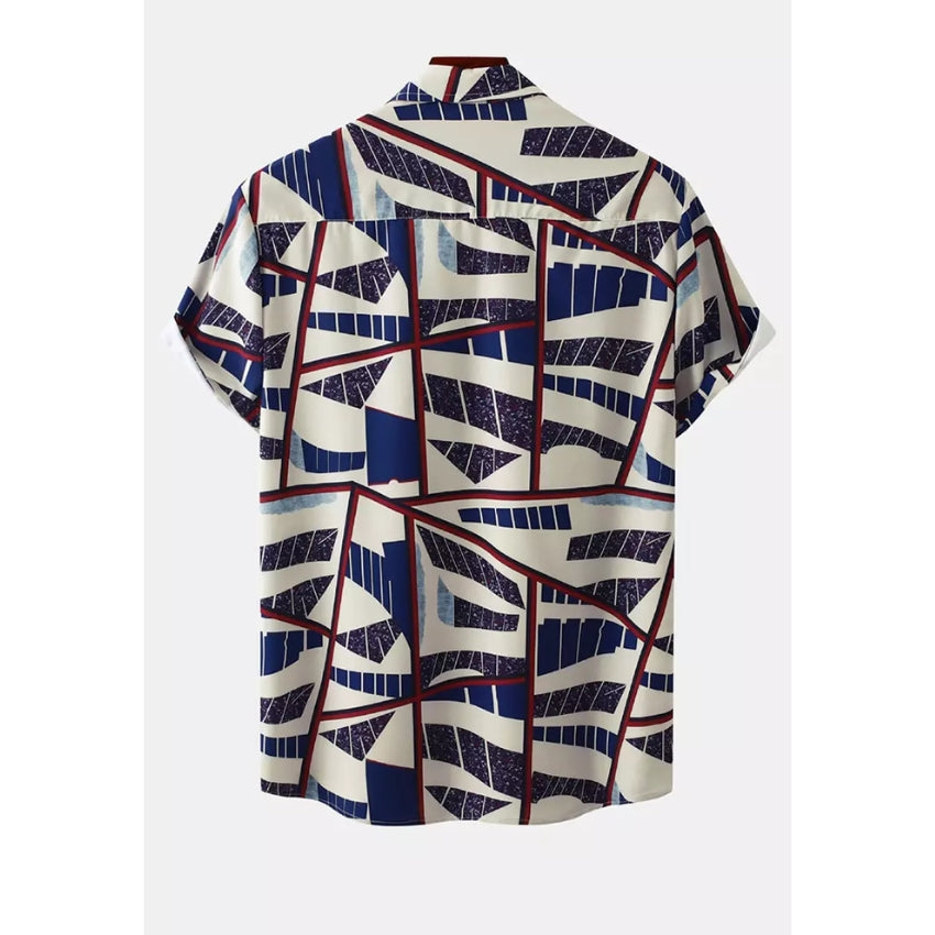 Multi Colored Hawaiian Print Short-Sleeved Shirt - Noriastylez