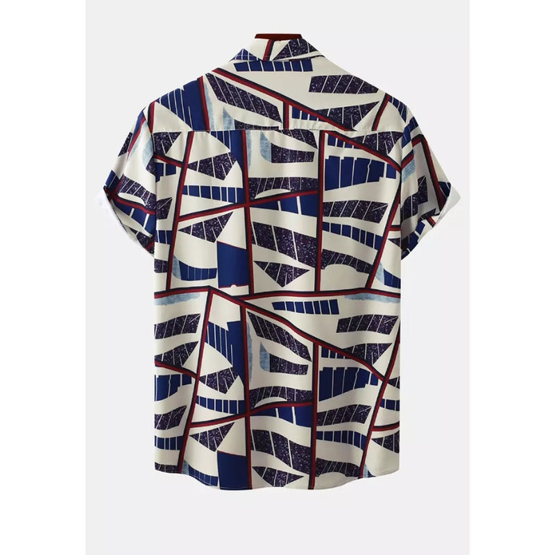Multi Colored Hawaiian Print Short-Sleeved Shirt - Noriastylez