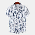 Men's Casual Seashell Print Hawaiian Shirt - Noriastylez