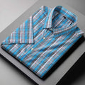 Men’s Classic Crisp Spread Collar with Lightweight Fabric Shirt Blue