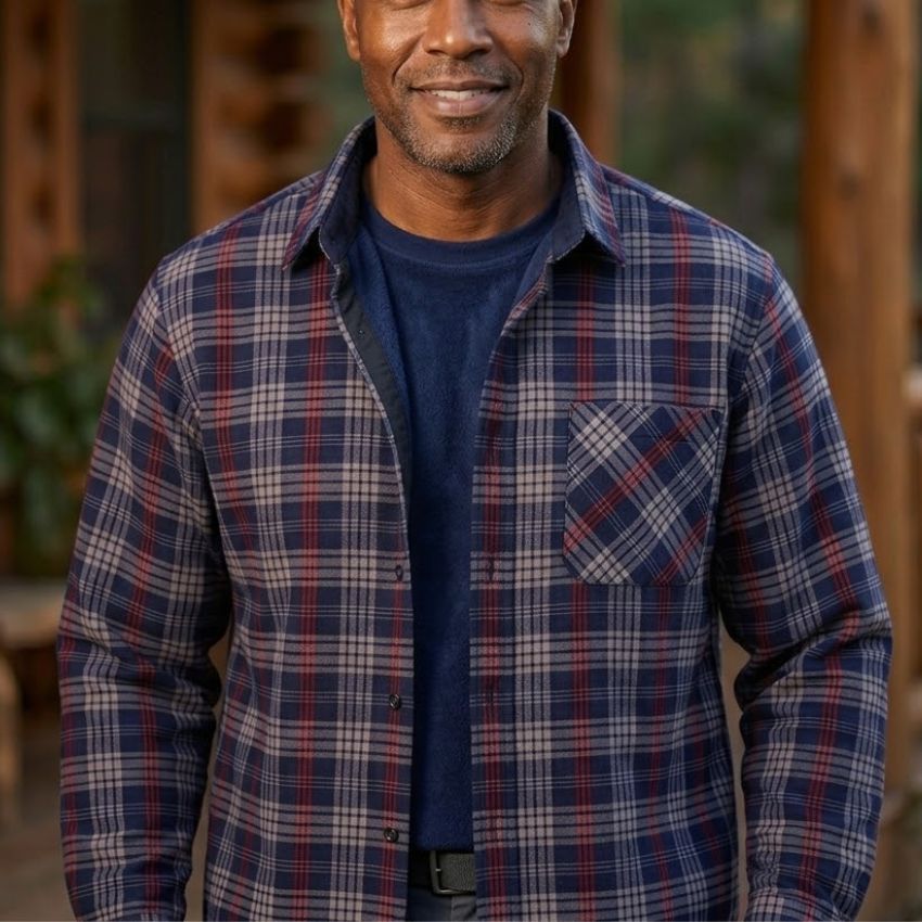 Men’s Premium Thermal-Lined Plaid Field Stillwater Outdoor Collection Shirt