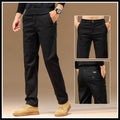 Men’s Premium Versatile Casual Chinos – Tailored Straight Fit, All-Day Comfort- Black