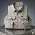 Men’s Grey Outdoor Utility Premium Long Sleeve Shirt