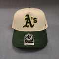 Men’s Fashion 47Brand Hard Top Letter Duckbill Baseball Cap Green/yellow edge