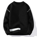 Warm Casual Loose Knit Sweater - Black